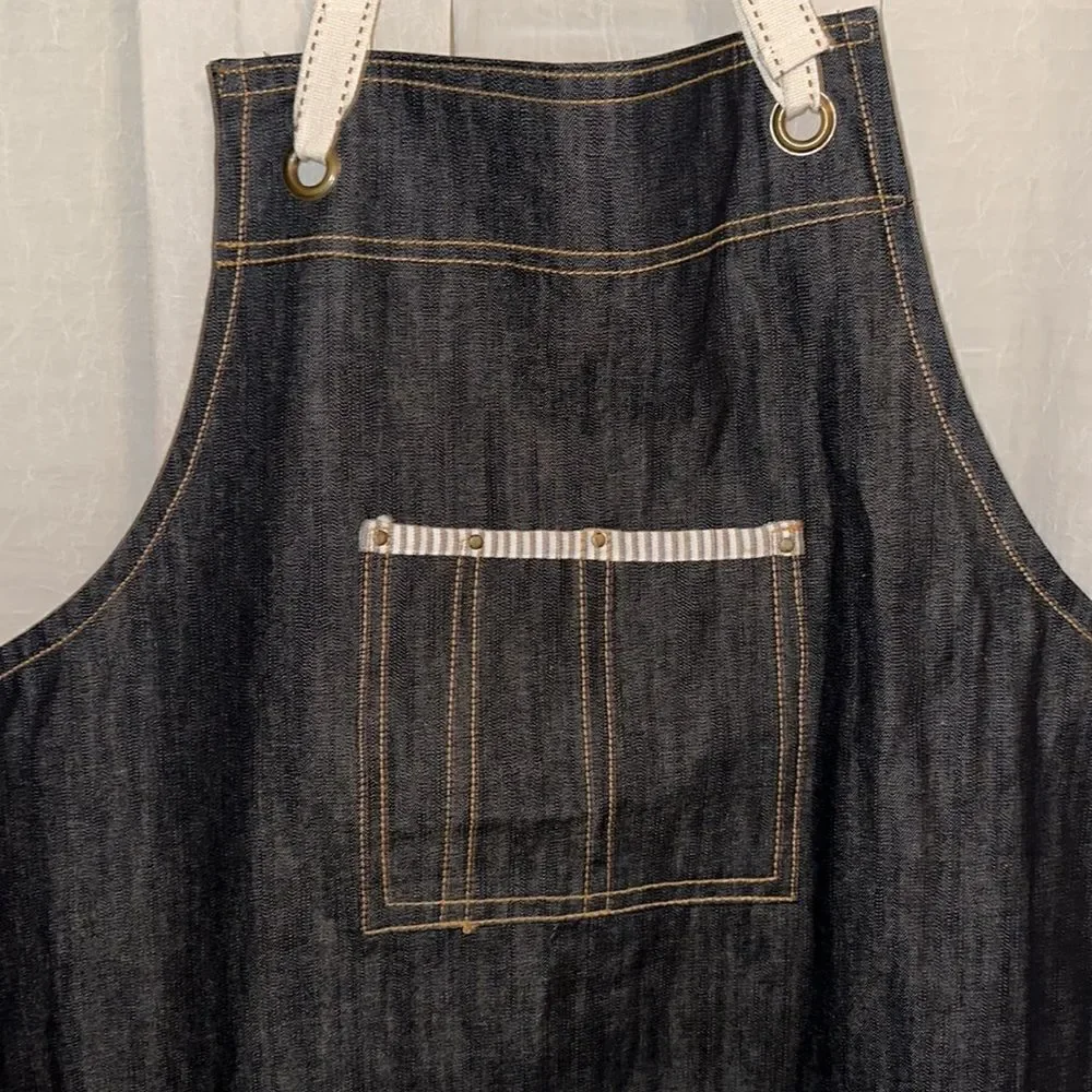 Premium Denim Chef Construction Gardening Cooking Grill Cotton Apron